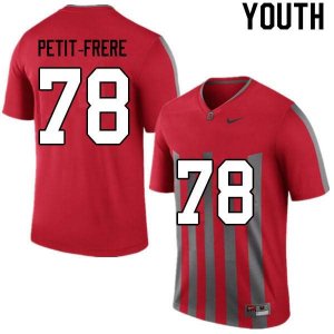 NCAA Ohio State Buckeyes Youth #78 Nicholas Petit-Frere Retro Nike Football College Jersey FDS5045BX